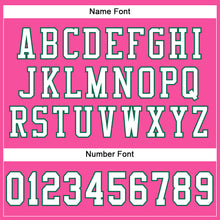 Load image into Gallery viewer, Custom Pink White-Kelly Green Mesh Authentic Football Jersey