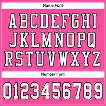 Load image into Gallery viewer, Custom Pink White-Black Mesh Authentic Football Jersey
