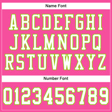 Load image into Gallery viewer, Custom Pink White-Neon Green Mesh Authentic Football Jersey