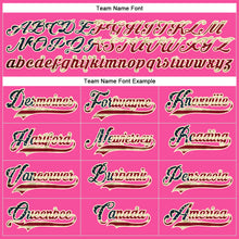 Load image into Gallery viewer, Custom Pink Vintage USA Flag Black-Cream Hockey Lace Neck Jersey