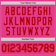 Load image into Gallery viewer, Custom Pink Red Mesh Authentic Throwback Baseball Jersey