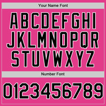 Load image into Gallery viewer, Custom Pink Black-White Mesh Authentic Throwback Baseball Jersey