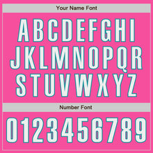 Load image into Gallery viewer, Custom Pink White-Teal Authentic Baseball Jersey