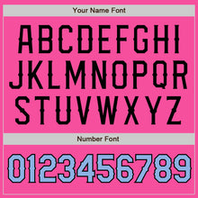 Load image into Gallery viewer, Custom Pink Light Blue-Black Authentic Baseball Jersey