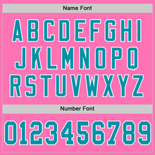 Load image into Gallery viewer, Custom Pink Teal-White Mesh Authentic Throwback Football Jersey