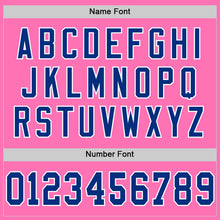 Load image into Gallery viewer, Custom Pink Royal-White Mesh Authentic Throwback Football Jersey