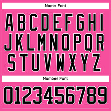Load image into Gallery viewer, Custom Pink Black-White Hockey Lace Neck Jersey