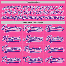 Load image into Gallery viewer, Custom Pink Purple-White Hockey Lace Neck Jersey