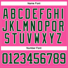 Load image into Gallery viewer, Custom Pink Green-White Hockey Lace Neck Jersey