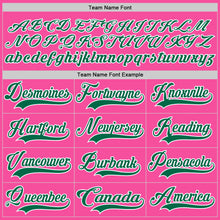 Load image into Gallery viewer, Custom Pink Kelly Green-White Hockey Lace Neck Jersey