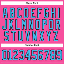 Load image into Gallery viewer, Custom Pink Sky Blue-Black Hockey Lace Neck Jersey