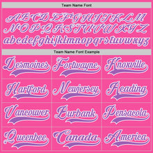 Load image into Gallery viewer, Custom Pink Medium Purple-White Hockey Lace Neck Jersey