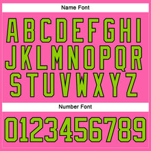 Load image into Gallery viewer, Custom Pink Neon Green-Black Hockey Jersey