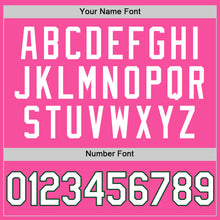 Load image into Gallery viewer, Custom Pink White-Green Authentic Throwback Basketball Jersey