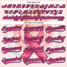 Load image into Gallery viewer, Custom Light Pink Pink-Black 3D Breast Cancer Awareness Month With Woman Hand And Pink Ribbon Women Health Care Support Performance Polo Shirt