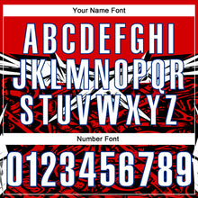 Load image into Gallery viewer, Custom Red Royal-Black 3D Bowling Performance Polo Shirt