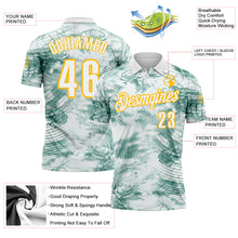 Load image into Gallery viewer, Custom White Gold 3D Bowling Abstract Network Performance Polo Shirt