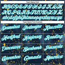 Load image into Gallery viewer, Custom Navy White-Lakes Blue 3D Bowling Star Performance Polo Shirt