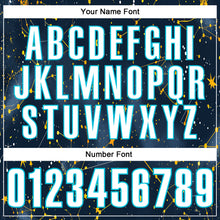 Load image into Gallery viewer, Custom Navy White-Lakes Blue 3D Bowling Star Performance Polo Shirt