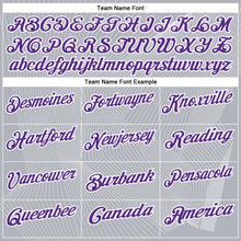 Load image into Gallery viewer, Custom Gray Purple-White 3D Bowling Line Performance Polo Shirt