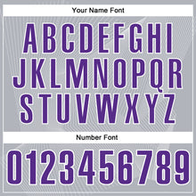 Load image into Gallery viewer, Custom Gray Purple-White 3D Bowling Line Performance Polo Shirt