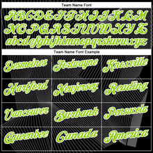 Load image into Gallery viewer, Custom Black Neon Green-White 3D Bowling Line Performance Polo Shirt
