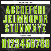 Load image into Gallery viewer, Custom Black Neon Green-White 3D Bowling Line Performance Polo Shirt