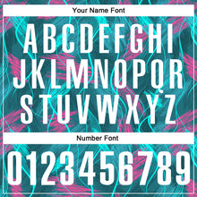 Load image into Gallery viewer, Custom Teal Pink-White 3D Bowling Line Performance Polo Shirt