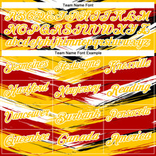 Load image into Gallery viewer, Custom Red Yellow-Black 3D Bowling Abstract Grunge Art Performance Polo Shirt