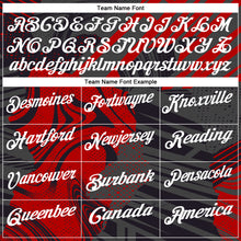 Load image into Gallery viewer, Custom Black White-Red 3D Bowling Abstract Grunge Art Performance Polo Shirt