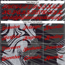 Load image into Gallery viewer, Custom Black Red-Gray 3D Bowling Abstract Grunge Art Performance Polo Shirt