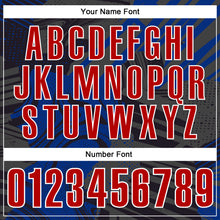 Load image into Gallery viewer, Custom Black Red-Royal 3D Bowling Abstract Grunge Art Performance Polo Shirt