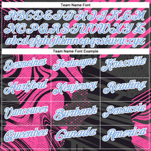 Load image into Gallery viewer, Custom Black Light Blue-Pink 3D Bowling Abstract Grunge Art Performance Polo Shirt