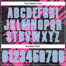 Load image into Gallery viewer, Custom Black Light Blue-Pink 3D Bowling Abstract Grunge Art Performance Polo Shirt