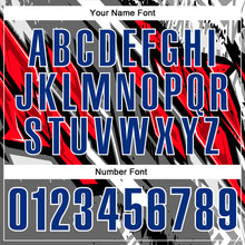 Load image into Gallery viewer, Custom Black Royal Gray-Red 3D Bowling Abstract Grunge Art Performance Polo Shirt