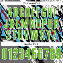 Load image into Gallery viewer, Custom Black Aurora Green Gray Sky Blue-Red 3D Bowling Abstract Grunge Art Performance Polo Shirt