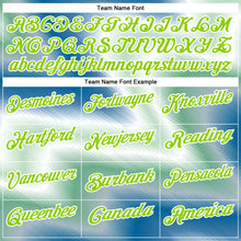 Load image into Gallery viewer, Custom Shadow Blue Neon Green-White 3D Bowling Line Performance Polo Shirt