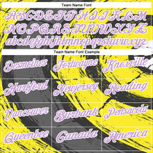 Load image into Gallery viewer, Custom Light Yellow Light Purple-Steel Gray 3D Bowling Splash Ink Performance Polo Shirt