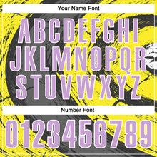 Load image into Gallery viewer, Custom Light Yellow Light Purple-Steel Gray 3D Bowling Splash Ink Performance Polo Shirt