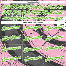 Load image into Gallery viewer, Custom Light Pink Aurora Green-Steel Gray 3D Bowling Splash Ink Performance Polo Shirt