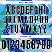 Load image into Gallery viewer, Custom Thunder Blue Black-Sky Blue 3D Bowling Splash Ink Performance Polo Shirt