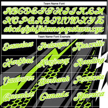 Load image into Gallery viewer, Custom Black Neon Green-White 3D Bowling Geometric Shape Performance Polo Shirt