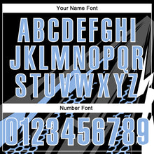 Load image into Gallery viewer, Custom Black Light Blue-White 3D Bowling Geometric Shape Performance Polo Shirt