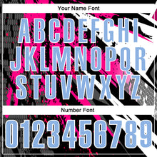 Load image into Gallery viewer, Custom Black Light Blue-Pink 3D Bowling Splash Ink Performance Polo Shirt