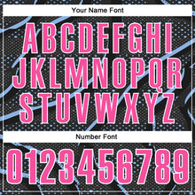 Load image into Gallery viewer, Custom Black Pink-Light Blue 3D Bowling Dot Performance Polo Shirt