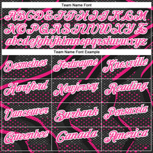 Load image into Gallery viewer, Custom Black Pink-Hot Pink 3D Bowling Dot Performance Polo Shirt