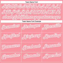 Load image into Gallery viewer, Custom Medium Pink Light Pink-White 3D Bowling Geometric Square Shape Performance Polo Shirt