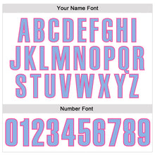 Load image into Gallery viewer, Custom White Light Blue-Pink 3D Bowling Performance Polo Shirt