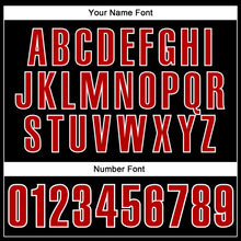 Load image into Gallery viewer, Custom Black Red-White 3D Bowling Performance Polo Shirt