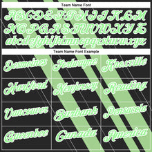 Load image into Gallery viewer, Custom Black Pea Green-White 3D Bowling Line Shape Performance Polo Shirt